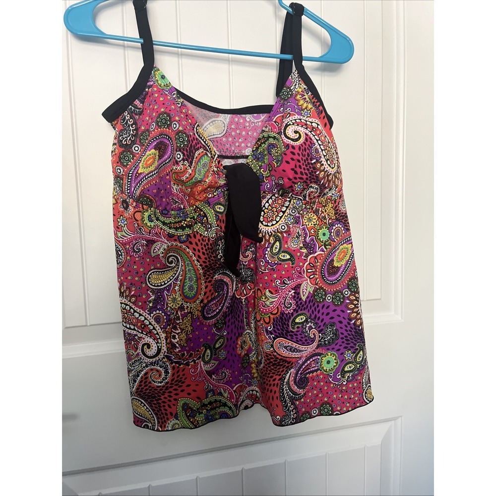 24th & Ocean  Tankini Womens Size  16W Floral
